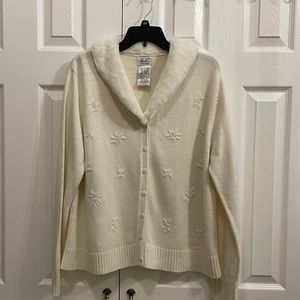 Knit off white sweater